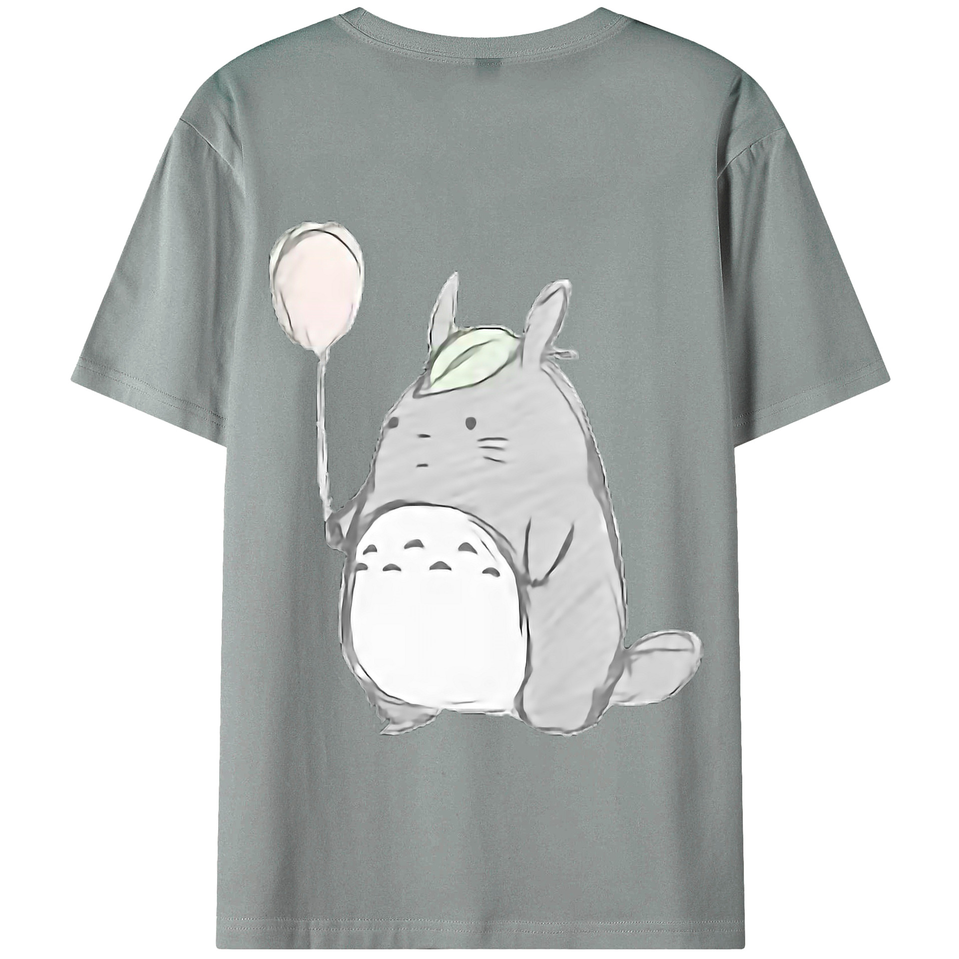 （画像用） となりのトトロ 草壁メイ 草壁サツキ My Neighbor Totoro Satsuki Kusakabe Mei Kusakabe 綿100％ メンズ半袖Tシャツ（バックプリント） 通気性